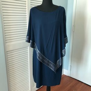 Metallic Trim Cocktail Party Dress